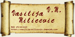 Vasilija Milićević vizit kartica